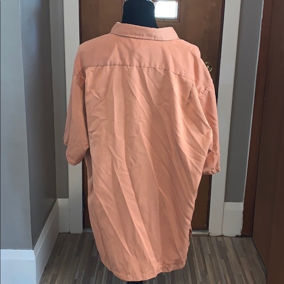 Orange Short sleeved button down, men’s xxl - Picture 4 of 4
